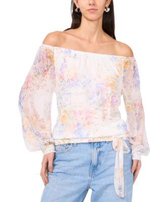 Vince Camuto - Women's Off-the-Shoulder Tied-Hem Blouse