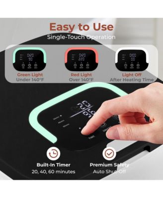 Towel Warmer Bucket, 23L, Adjustable Timer, Auto Shut-Off, Black