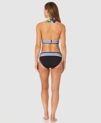 Anne Cole Womens Marilyn Striped Halter Bikini Top Eleni Bottoms In Blue