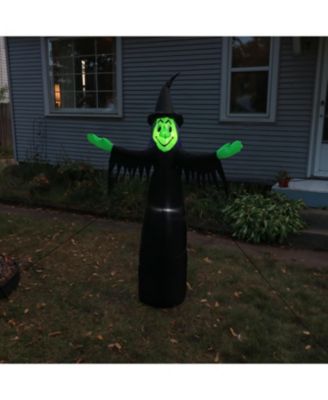 Outdoor Wendolyn the Wicked Witch Self-Inflating Halloween Inflatable Yard Decoration with LED Lights and Built-In Fan - 5'