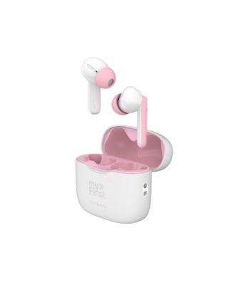 CareBuds (White) Kids Wireless Earbuds with 85dB Volume Limit, Built-in Mic, 6 Ear Tips, Anti-Lost Strap Easy Pairing, Gift for Kids 4-15