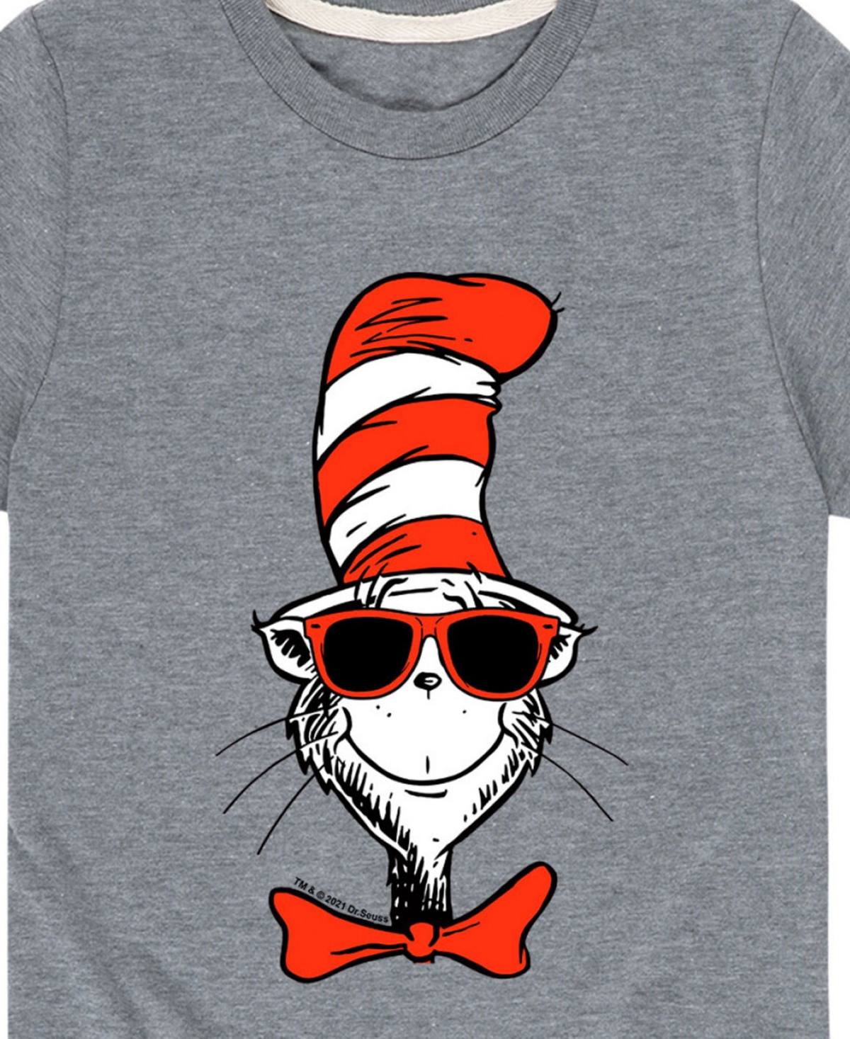Shop Hybrid Big Boys Cat In The Hat Graphic T-shirt In Gray
