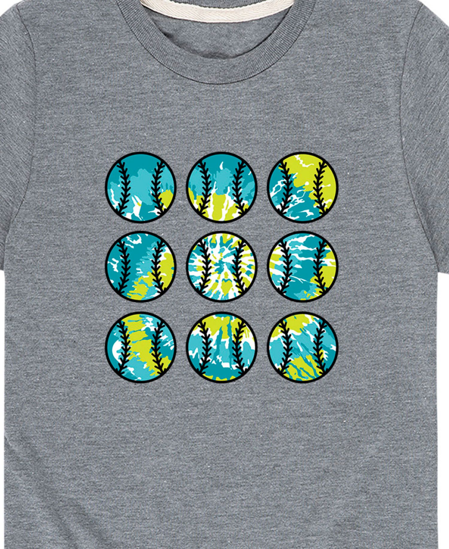 Big Boys Tie Dye Baseball Graphic T-Shirt