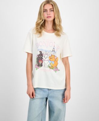 Love Tribe - Juniors' Bonjour Graphic-Print T-Shirt