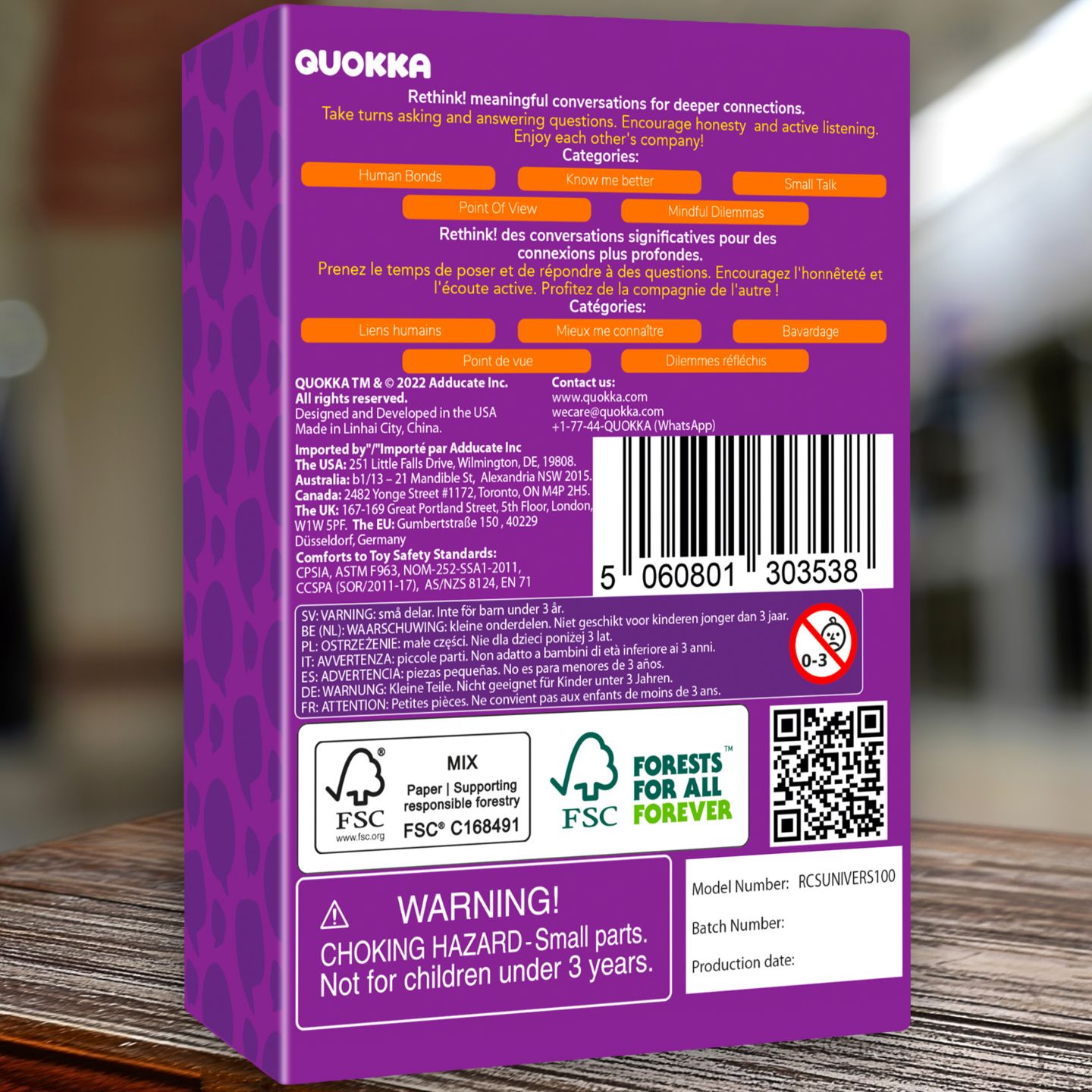 Детская карточная игра Quokka Rethink! 100-Card Game, Ages 10+, цвет: Original Version — фото 4