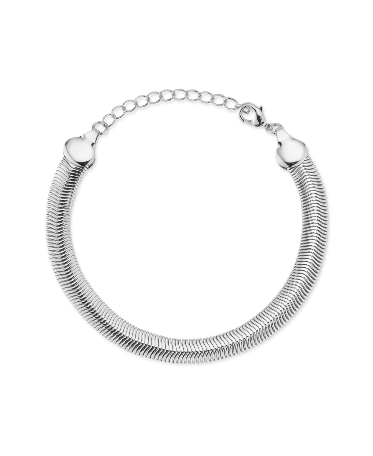 Rhodium Plated Snake Chain Bracelet - Gold