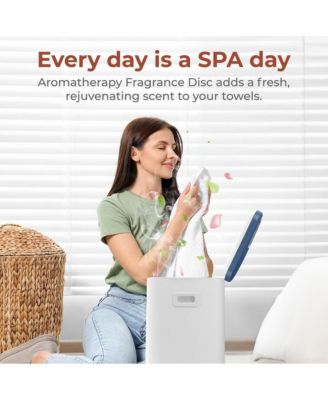 Towel Warmer Bucket, 23L, Adjustable Timer, Auto Shut-Off, Blue Snow