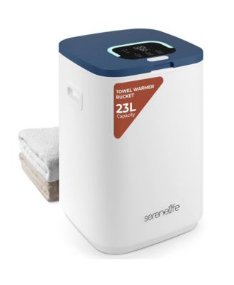 Towel Warmer Bucket, 23L, Adjustable Timer, Auto Shut-Off, Blue Snow