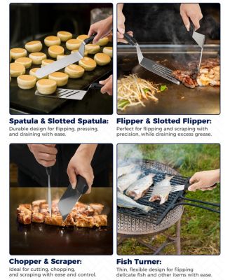 36 Piece Stainless Steel Griddle Accessories Kit for Blackstone and Other Griddles