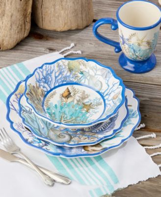 Blue Lagoon Melamine 4-Pc. All-Purpose Bowls, Service For 4