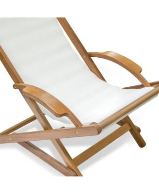 Solid Wood Deck Chair – Indoor/Outdoor Seating for Patio, Deck, and Garden