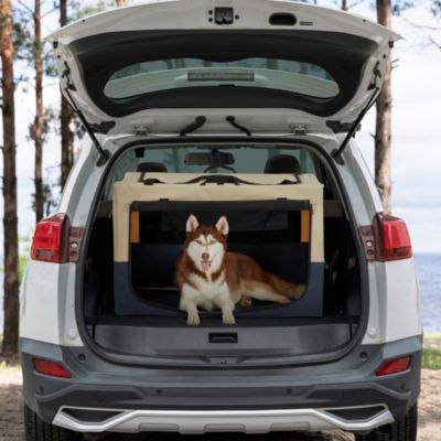 Adjustable Fabric Cover by Spiral Iron Pipe, Strengthen Sewing Dog Travel Crate 3 Door Design