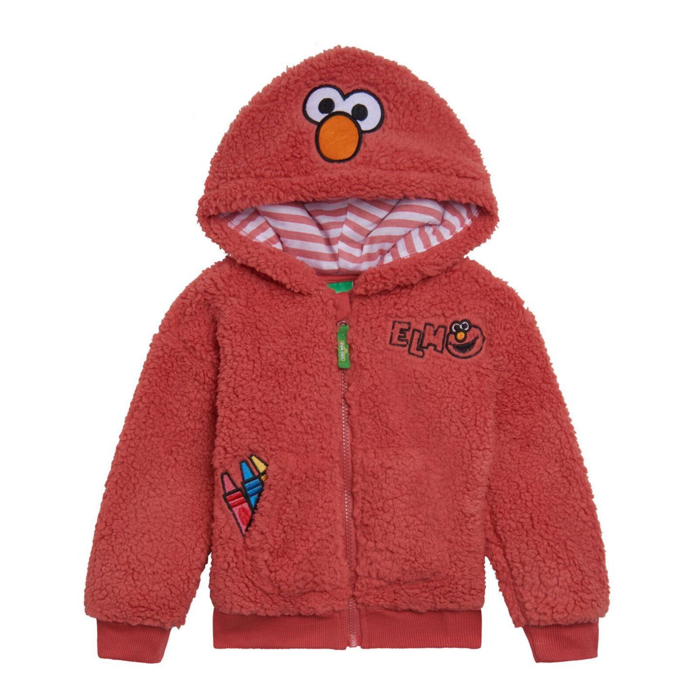 Худи Sesame Street Cosplay Fleece Zip-Up для мальчиков-малышей, цвет: Алый красный — фото 1