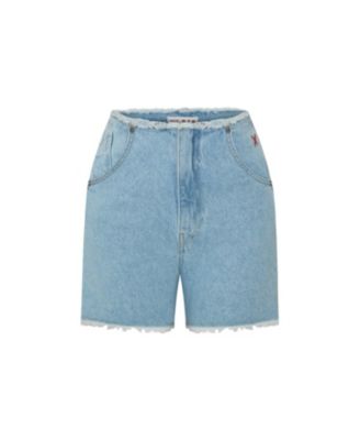 Women's Cotton High Waist Denim Shorts