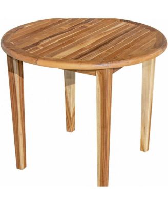 Outdoor Rounded Dining Table – Solid Wood Construction for Garden & Patio