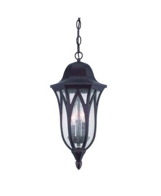 Hanging Light with Geometric Glass Shade – Contemporary Ceiling Lamp