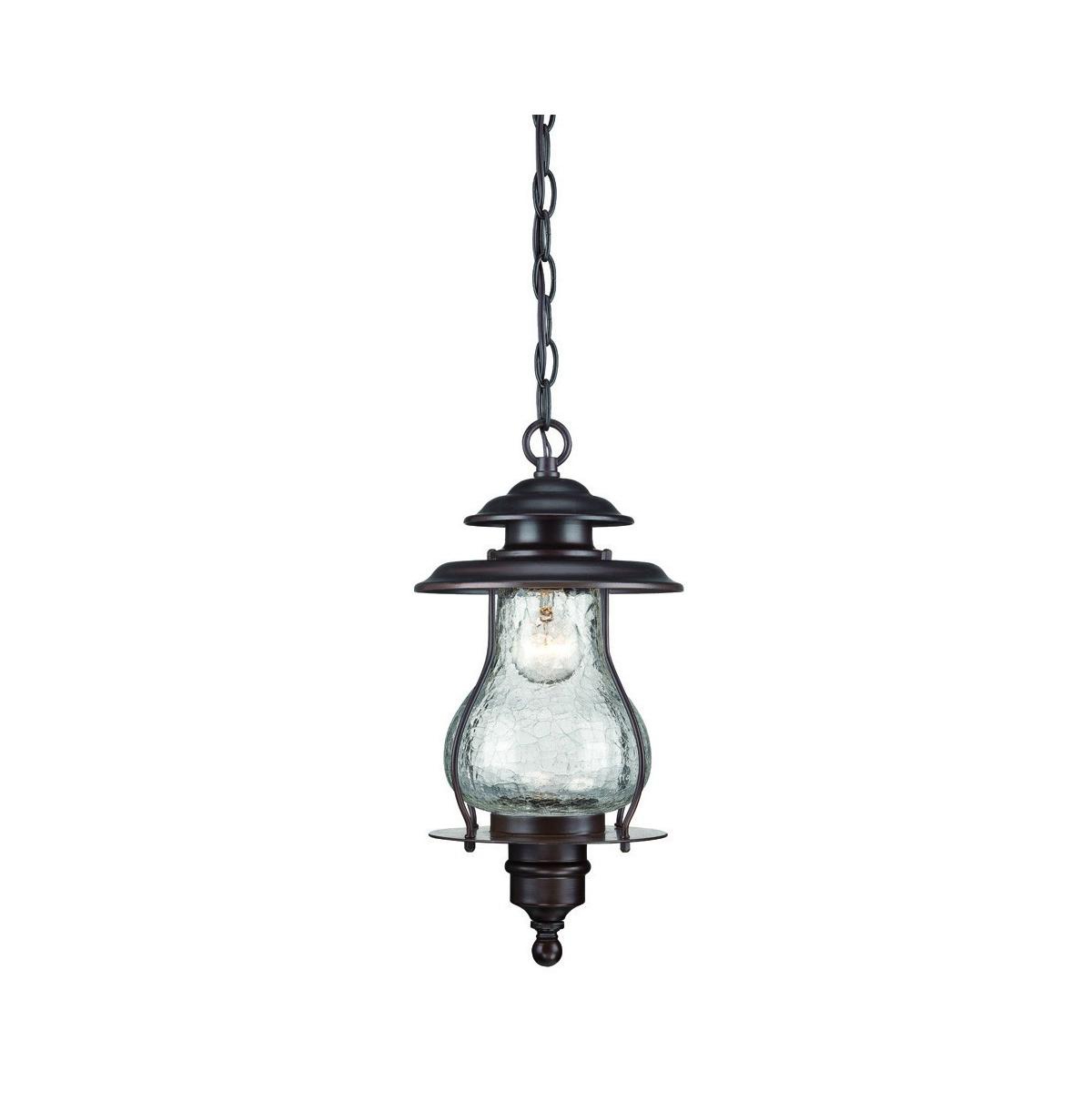 Hanging Oil Lantern Light &#x2013; Classic Pendant for Home & Patio - Black
