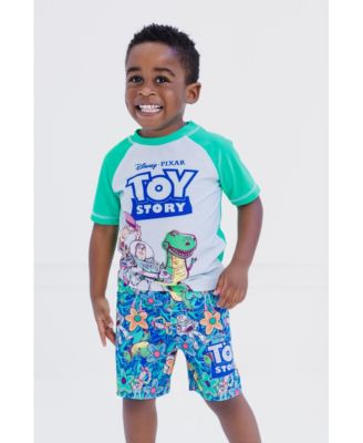 Toddler Boys Disney Pixar Pullover Rash Guard and Swim Trunks Outfit Set