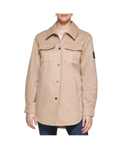 Женские куртки KARL LAGERFELD PARIS Oversized Shirt Jacket