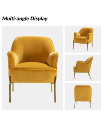 Barbara Wooden Arm Chair with Metal Legs