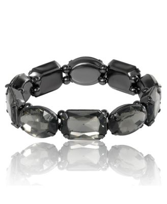 Black Crystal Stretch Bracelet – Elegant Fashion Jewelry
