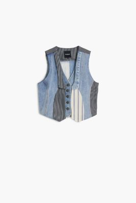 Women's Patchwork denim vest