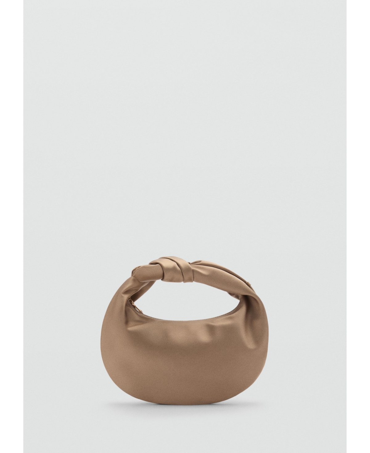 Mango Women's Satin Medium Size Handbag In Beige