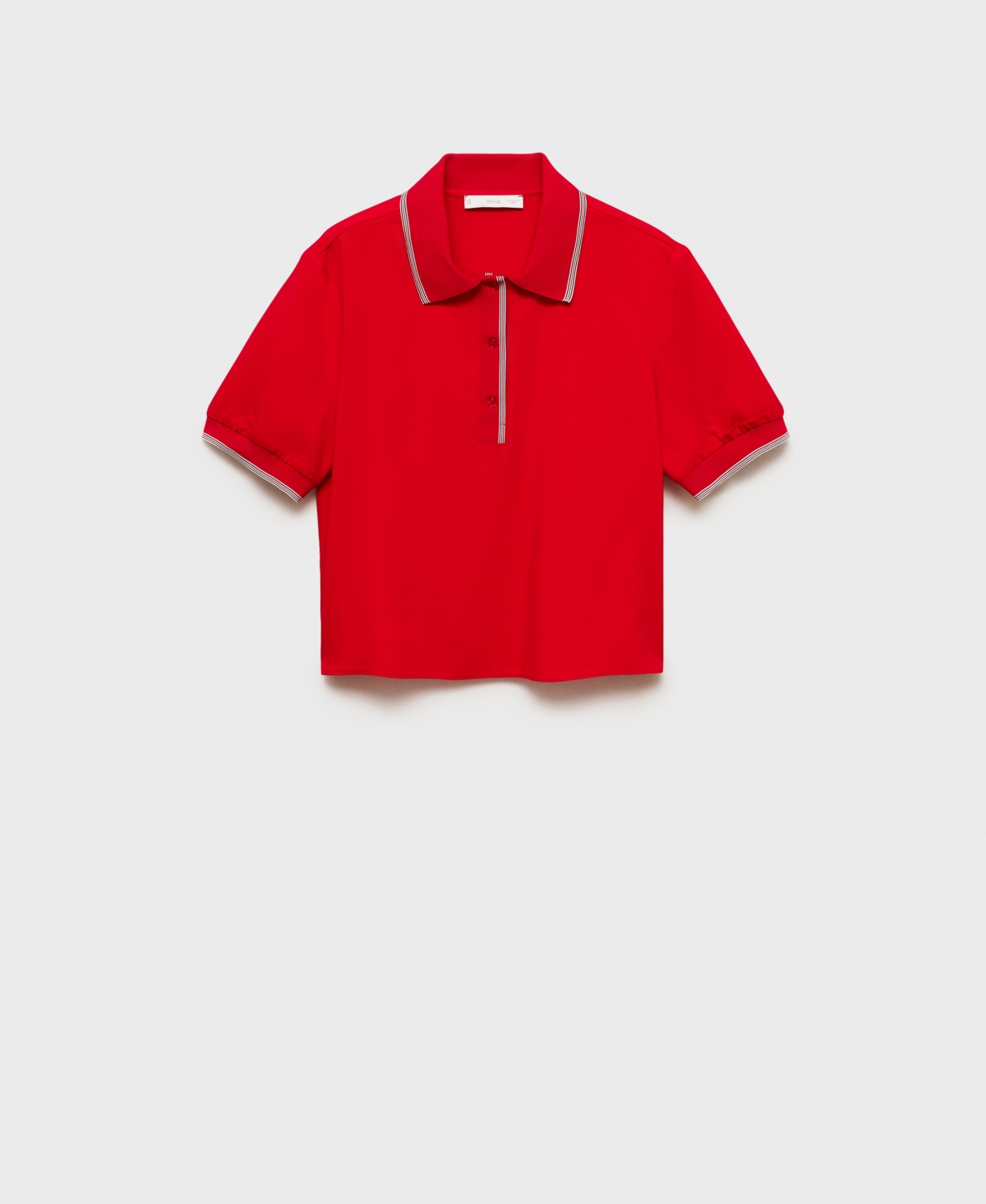 Mango Women's Cropped Polo Shirt In Red