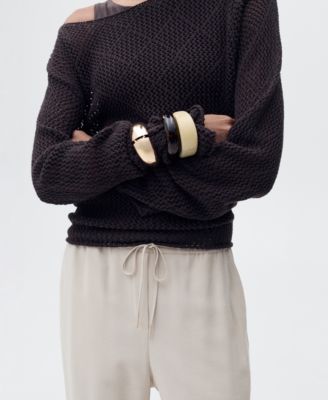 Women's Elastic Waist Flowy Trouser Pants