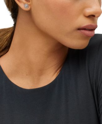 Diamond Sun Motif Stud Earrings (1/4 ct. t.w.) in Sterling Silver