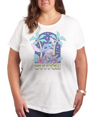 Plus Size Lilo Stitch Ukulele Graphic T-Shirt