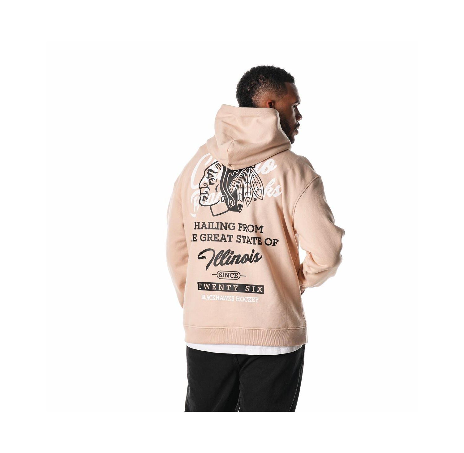 Men's and Women's Cream Chicago Blackhawks Pullover Hoodie
