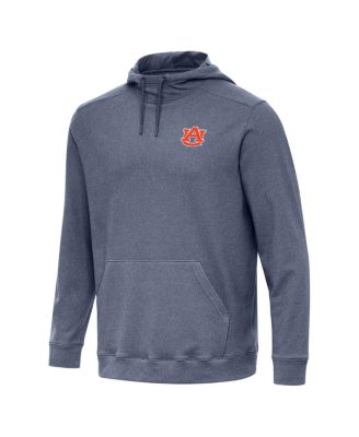 Antigua - Men's Heather Navy Auburn Tigers Cloud Pullover Hoodie