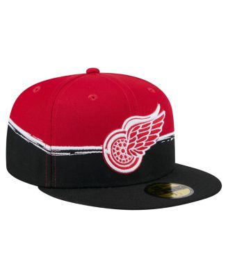 Men's Black/Red Detroit Red Wings Vintage Color Dip 59FIFTY Fitted Hat