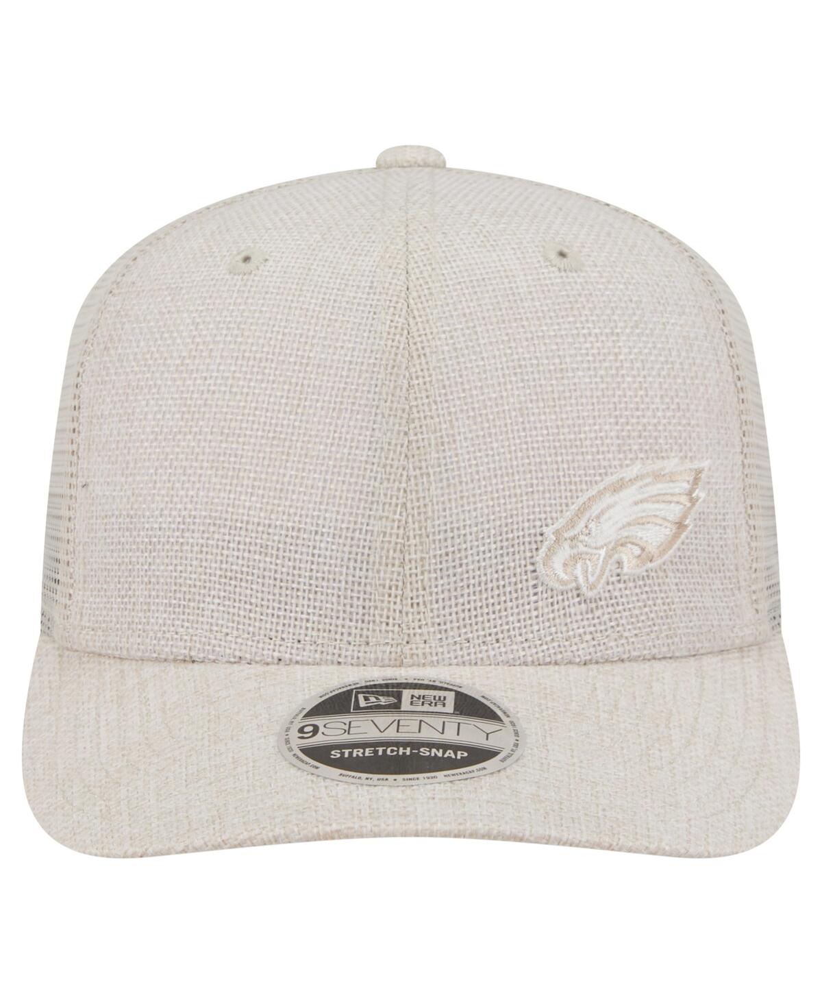 NEW ERA MEN'S NATURAL PHILADELPHIA EAGLES FLAWLESS 9SEVENTY STRETCH-SNAP HAT 