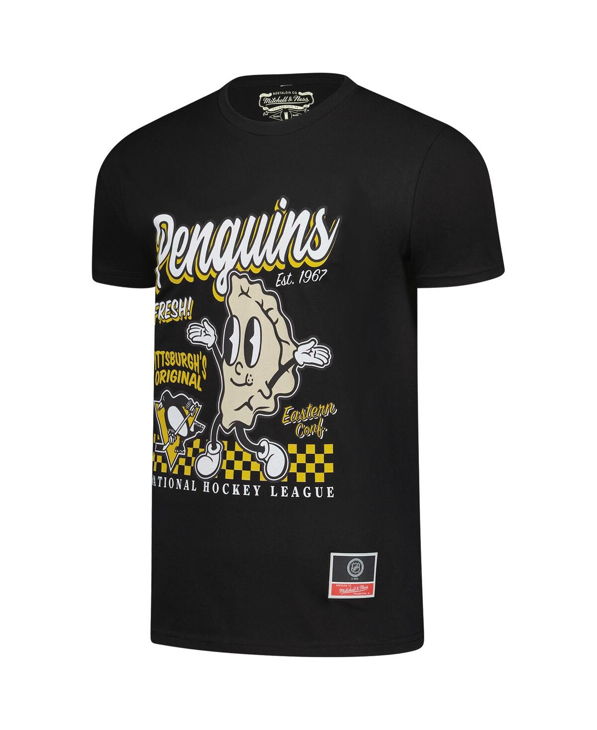 Mitchell & Ness Men's Black Pittsburgh Penguins Local Food T-shirt In Black