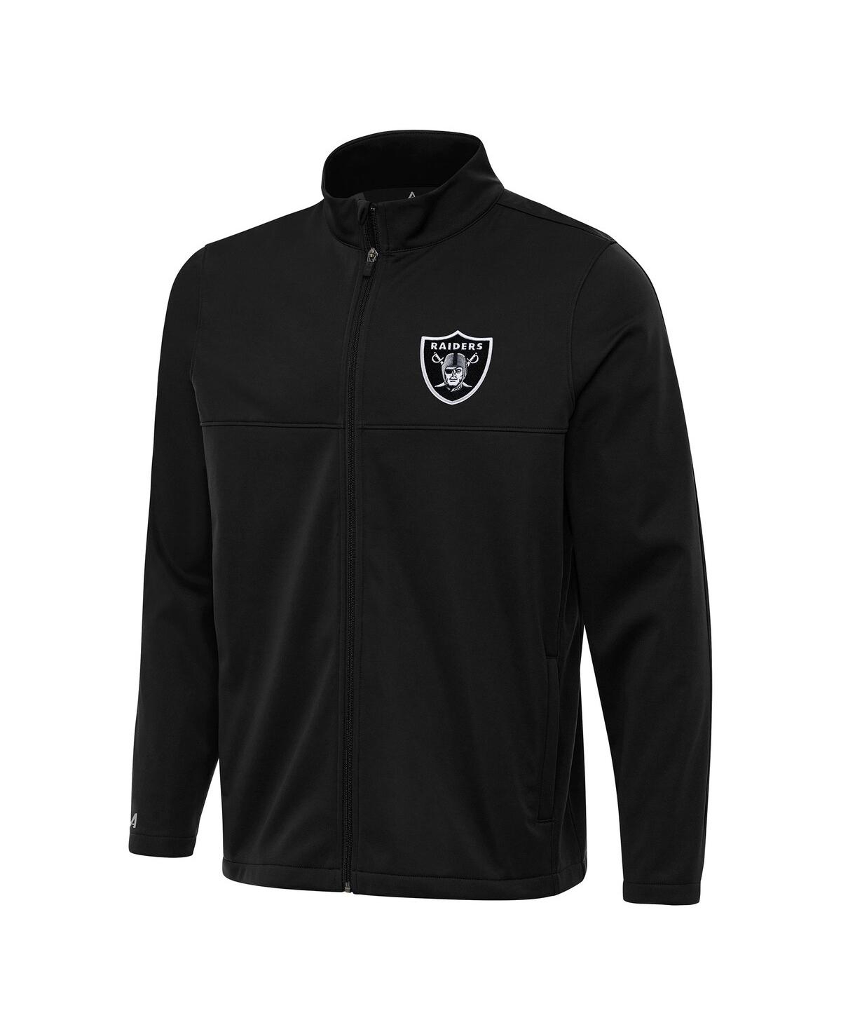 Men's Black Las Vegas Raiders Links 2 Full-Zip Golf Jacket - Black