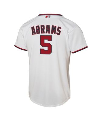Big Boys and Girls CJ Abrams White Washington Nationals Home Replica Player Jersey