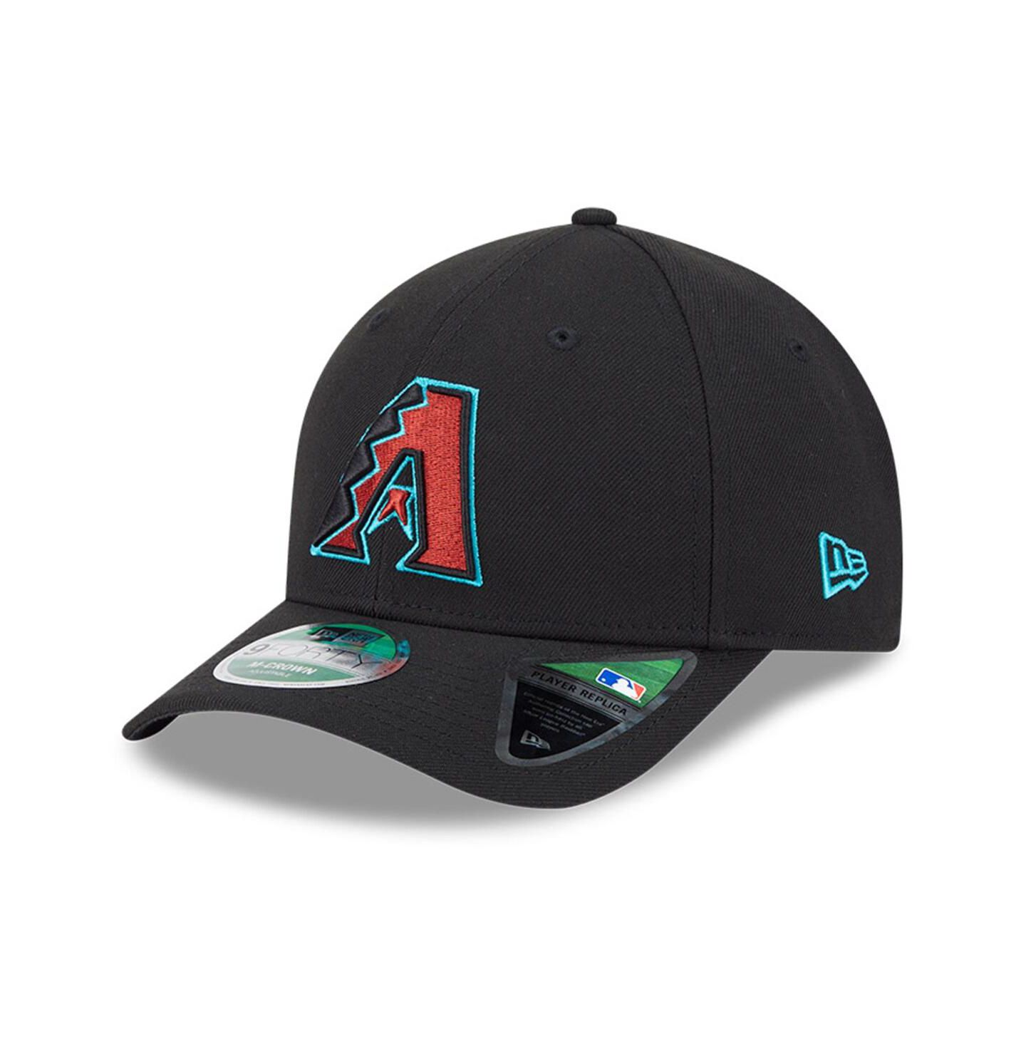 Мужская кепка New Era Black Arizona Diamondbacks Player Replica 9FORTY Adjustable Hat — фото 1