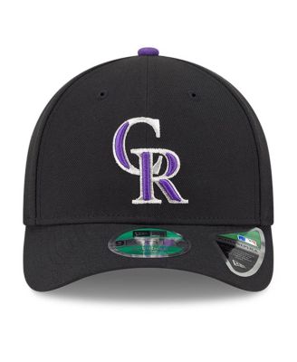 Men's Black Colorado Rockies Player Replica 9FORTY Adjustable Hat