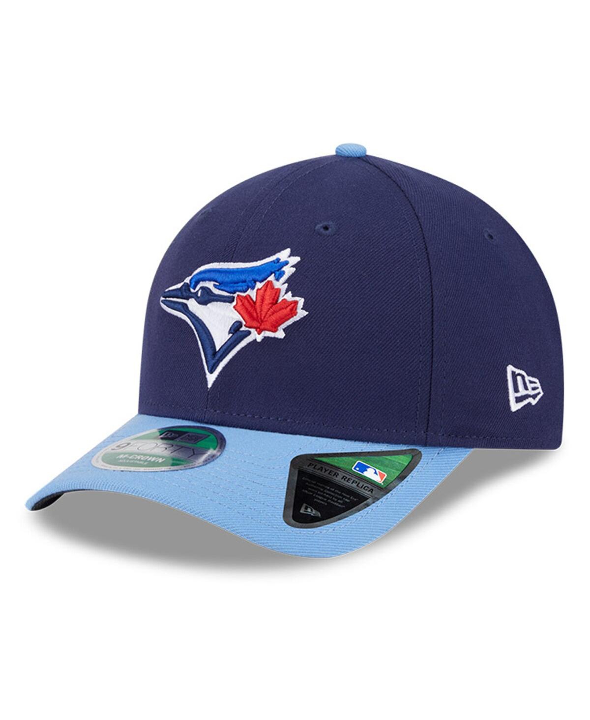 NEW ERA MEN'S NAVY/POWDER BLUE TORONTO BLUE JAYS PLAYER REPLICA 9FORTY ADJUSTABLE HAT 
