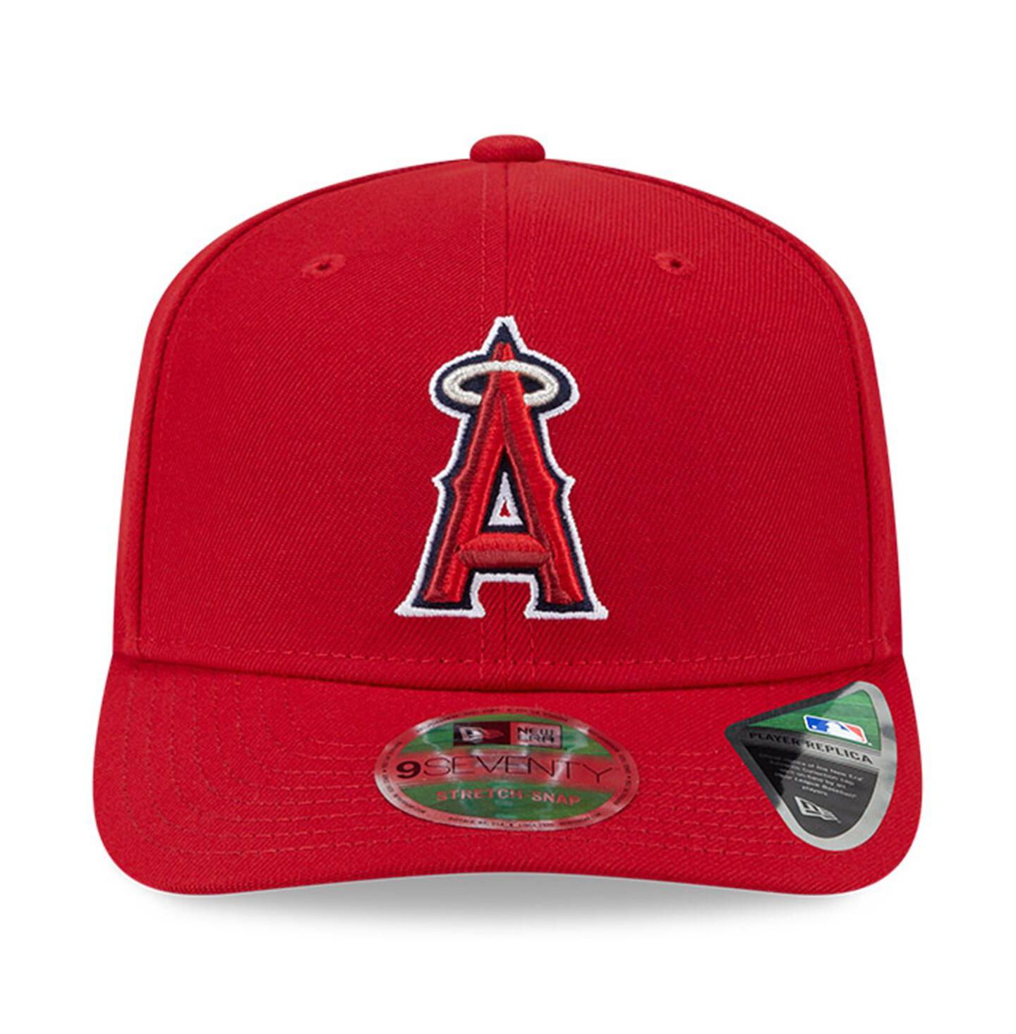 Мужская кепка New Era Red Los Angeles Angels Player Replica 9SEVENTY Adjustable Hat — фото 5