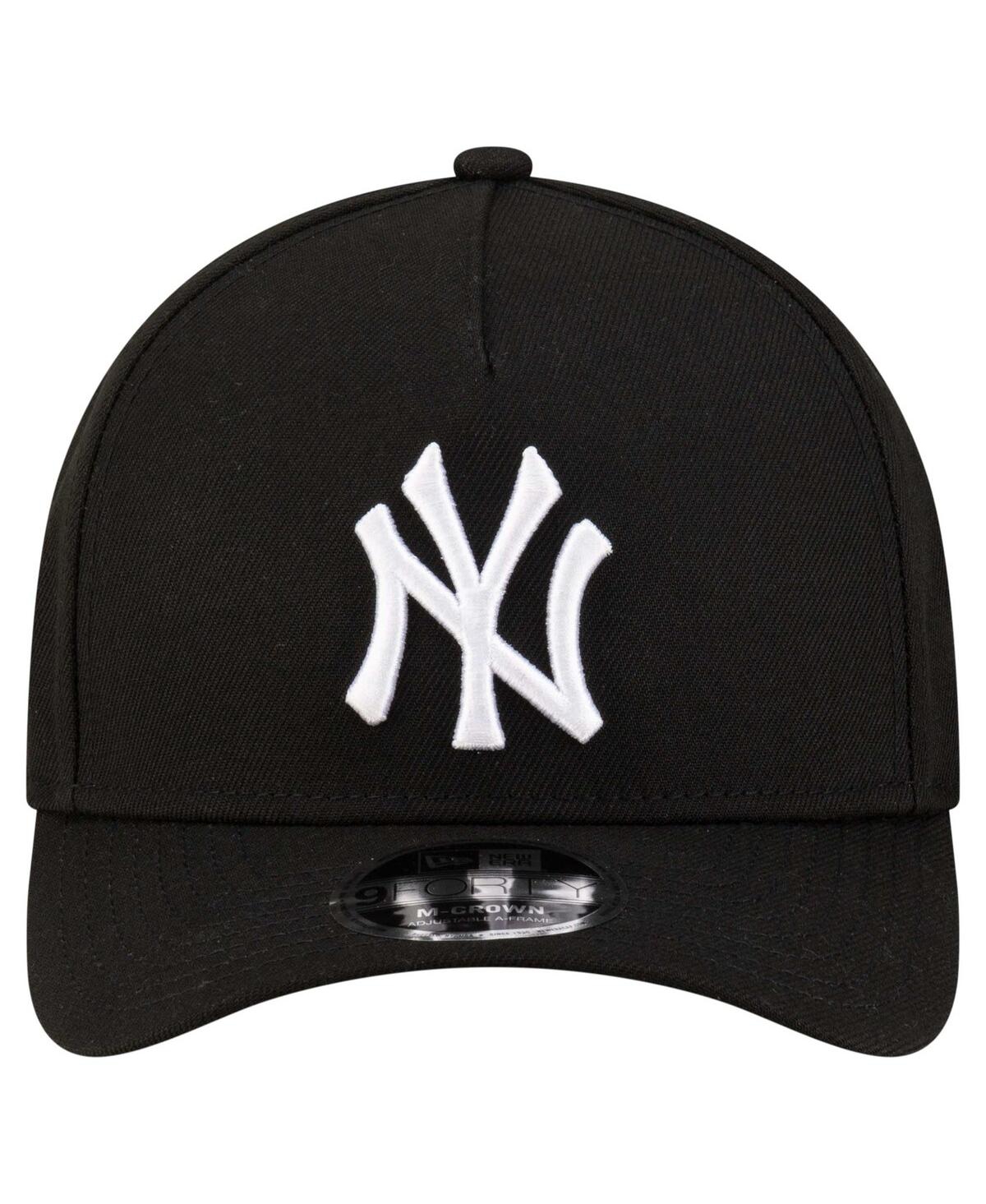 New Era Men's Black New York Yankees Player Replica 9FORTY Adjustable Hat