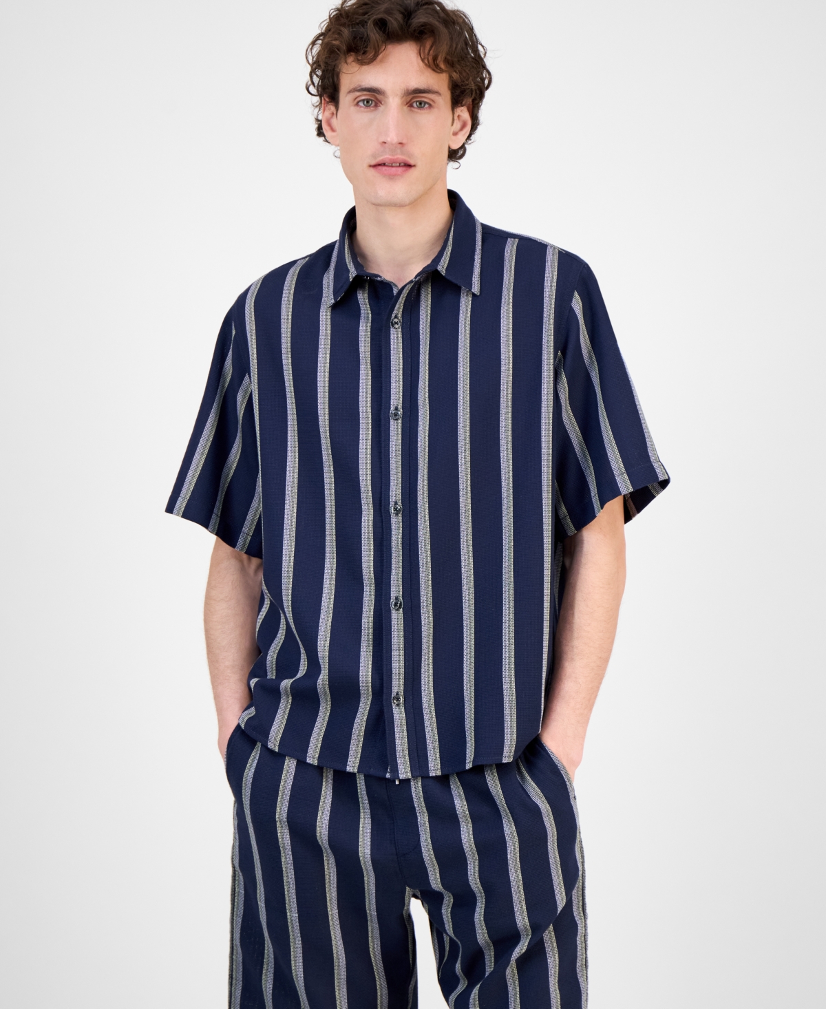 Hugo by Boss Men's Eralino Striped Shirt