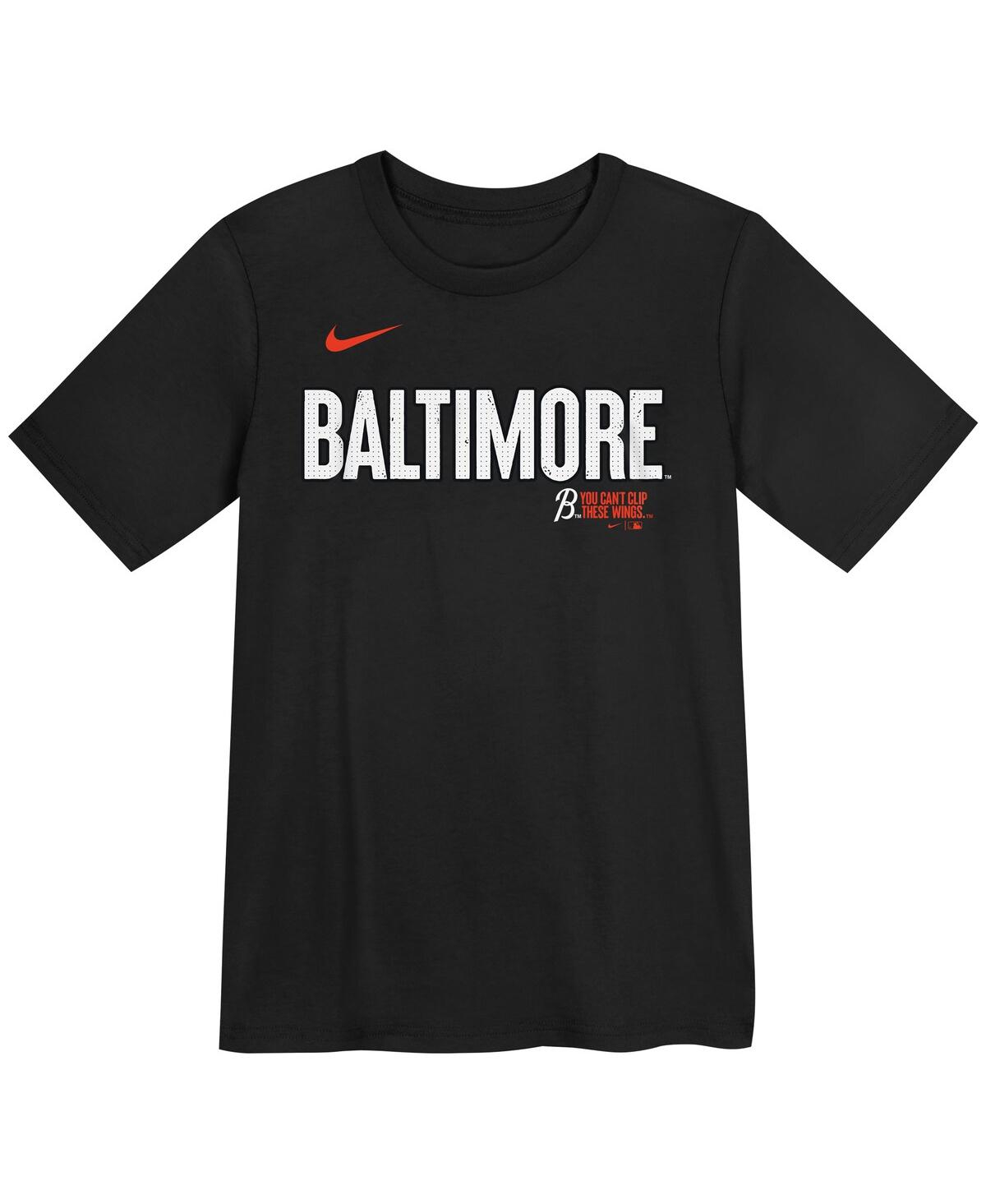 Nike Big Boys And Girls Jackson Holliday Black Baltimore Orioles City Connect Player Name Number T-shirt In Black