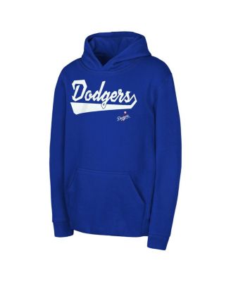 Outerstuff - Big Boys and Girls Royal Los Angeles Dodgers Tailor Made Fleece Pullover Hoodie