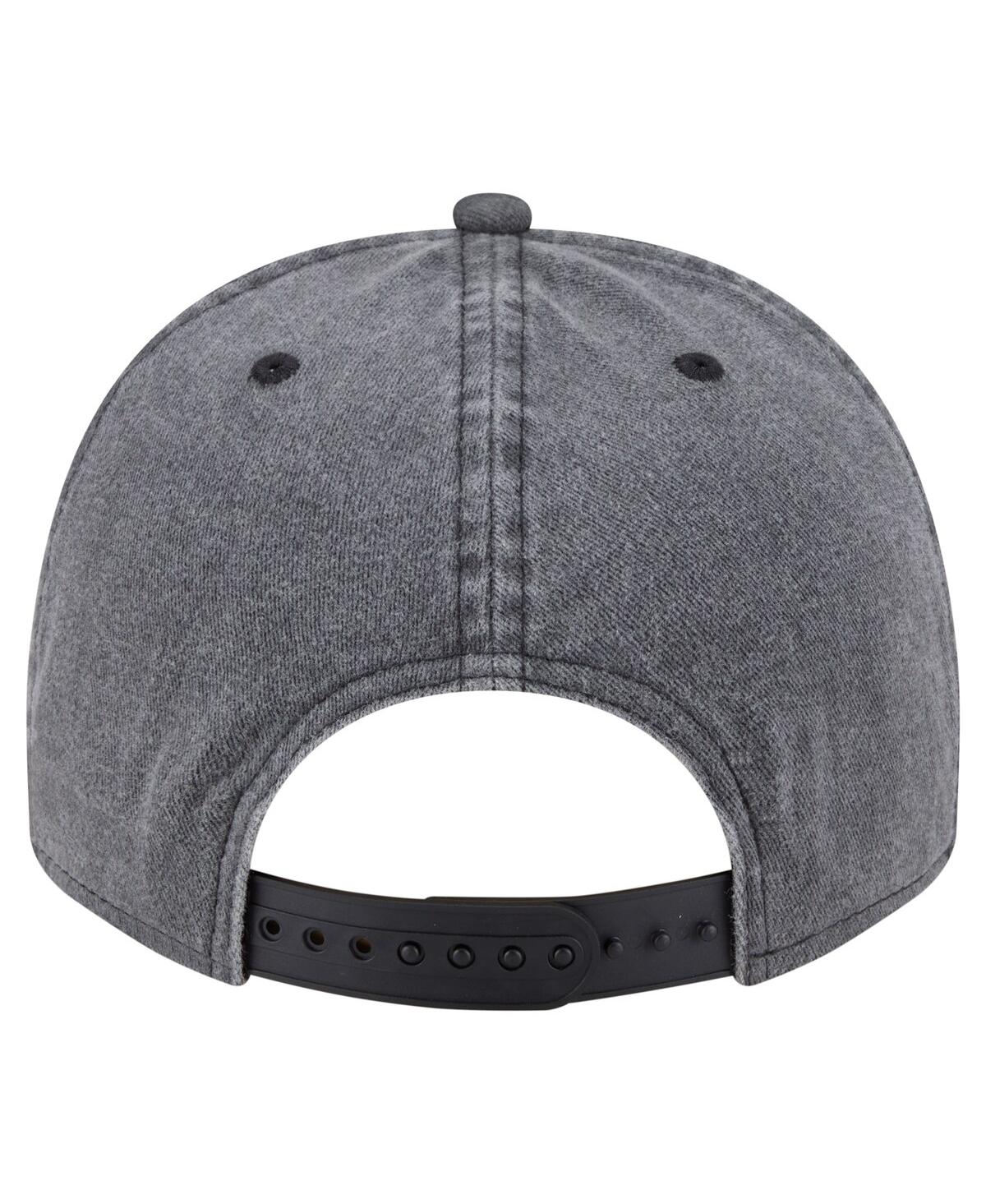 New Era Men's Black Philadelphia Eagles Throwback Washed A-frame 9fifty Snapback Hat In Black