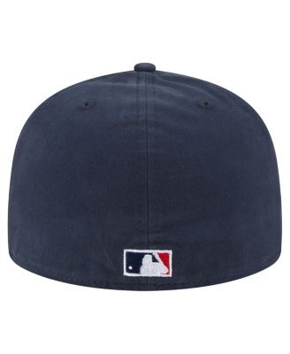 Men's&nbsp;Navy Atlanta Braves Championship Side Flag A-Frame 59FIFTY Fitted Hat