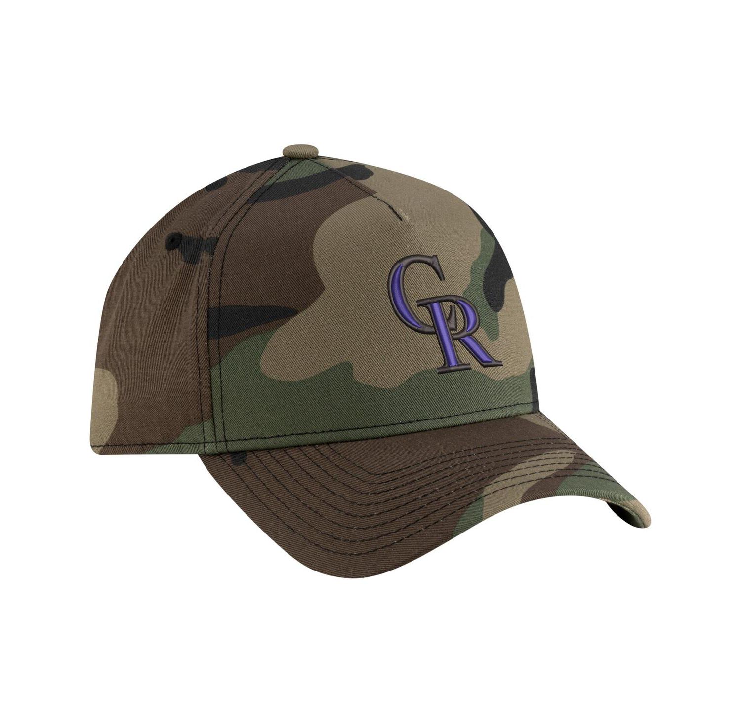 Men's Camo Colorado Rockies Woodland Team Pop 9FORTY A-Frame Adjustable Hat