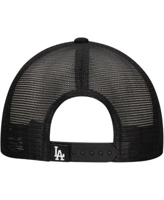 Men's Black Los Angeles Dodgers Retro Bold A-Frame Trucker 9FORTY Adjustable Hat